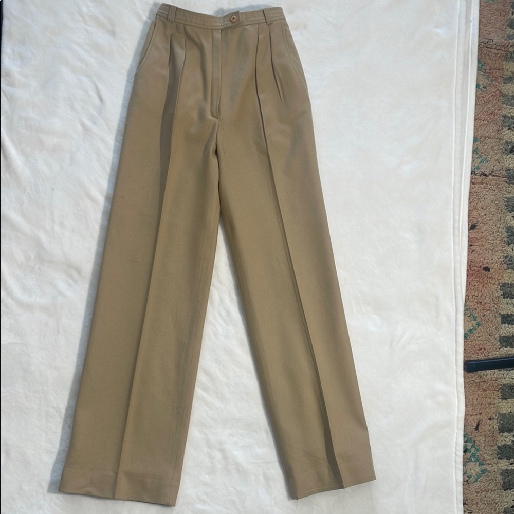 Vintage Women’s Classic Khaki Wool Pants